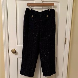 Ann Taylor 8P Dark Navy Tweed Pants